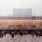 Грозненский драмтеатр. Архитекторы А. Добровольский, Р. Наймушин, В. Голдовский.